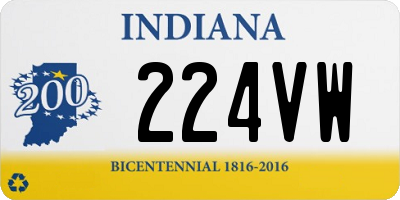 IN license plate 224VW