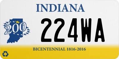 IN license plate 224WA