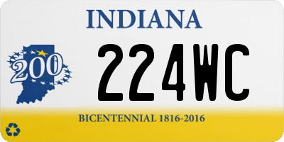 IN license plate 224WC