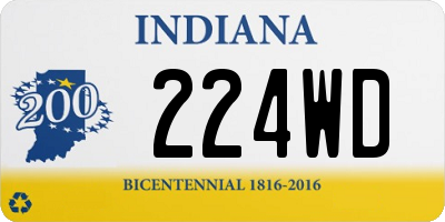 IN license plate 224WD