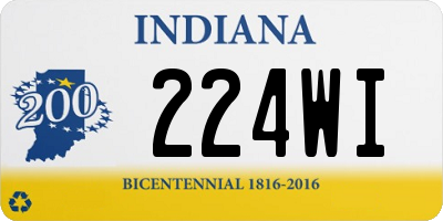 IN license plate 224WI