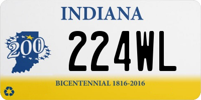 IN license plate 224WL