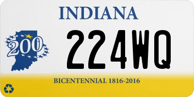 IN license plate 224WQ