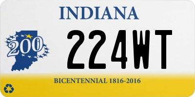 IN license plate 224WT