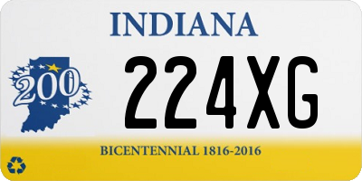 IN license plate 224XG