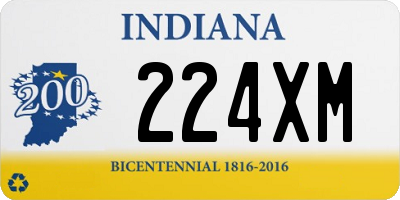 IN license plate 224XM