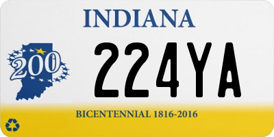 IN license plate 224YA