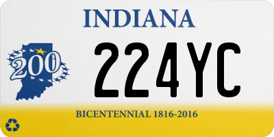 IN license plate 224YC