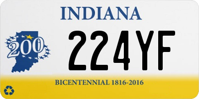 IN license plate 224YF