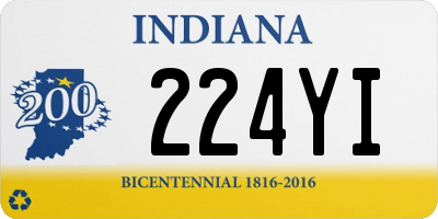 IN license plate 224YI