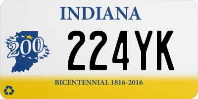 IN license plate 224YK