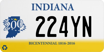 IN license plate 224YN