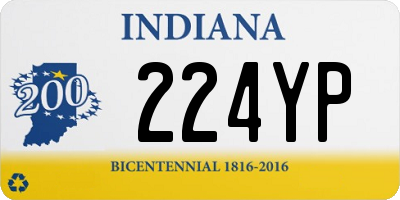 IN license plate 224YP