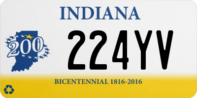 IN license plate 224YV