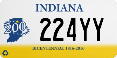 IN license plate 224YY