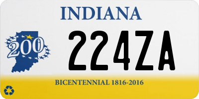 IN license plate 224ZA