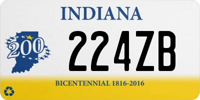 IN license plate 224ZB