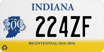 IN license plate 224ZF