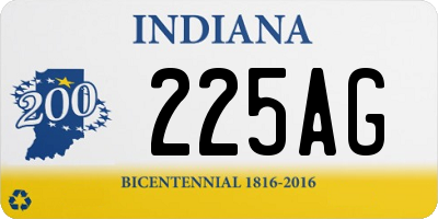 IN license plate 225AG