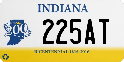IN license plate 225AT