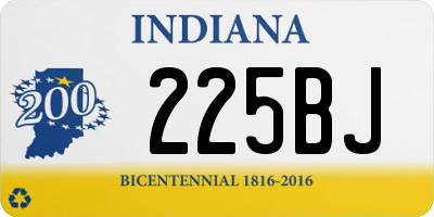 IN license plate 225BJ