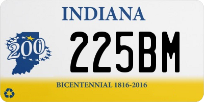 IN license plate 225BM