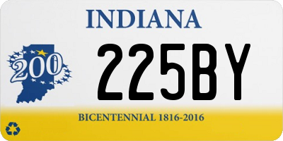 IN license plate 225BY
