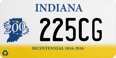 IN license plate 225CG