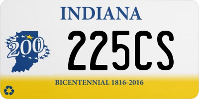 IN license plate 225CS