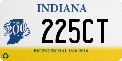 IN license plate 225CT