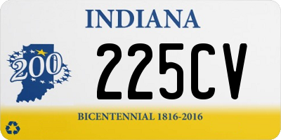 IN license plate 225CV