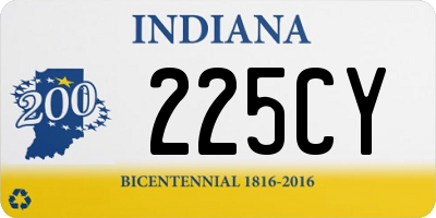 IN license plate 225CY