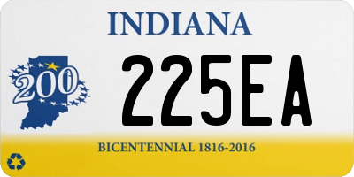 IN license plate 225EA