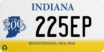 IN license plate 225EP