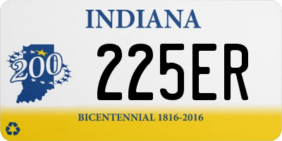 IN license plate 225ER