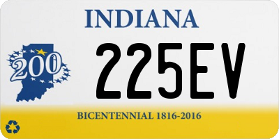 IN license plate 225EV