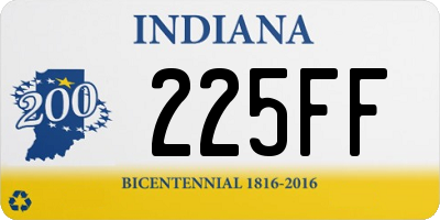 IN license plate 225FF