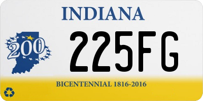 IN license plate 225FG