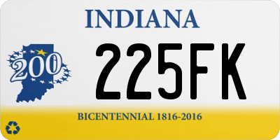 IN license plate 225FK