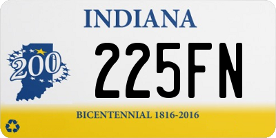 IN license plate 225FN