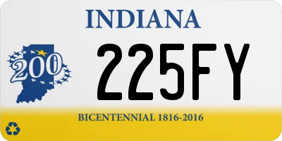 IN license plate 225FY