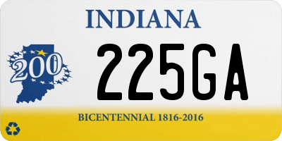 IN license plate 225GA