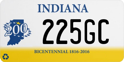 IN license plate 225GC