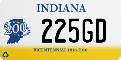 IN license plate 225GD