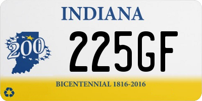 IN license plate 225GF