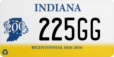 IN license plate 225GG