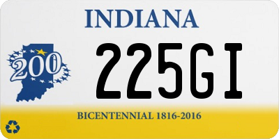 IN license plate 225GI