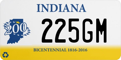 IN license plate 225GM