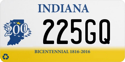 IN license plate 225GQ