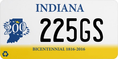 IN license plate 225GS